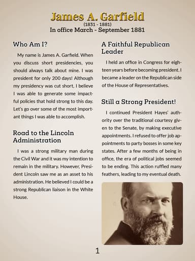 20. James Garfield cover