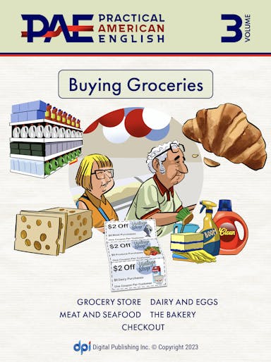 Buying groceries cover